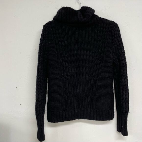 Banana Republic Black Merino Wool & Alpaca Blend Turtleneck Sweater Womens XS - Picture 5 of 8